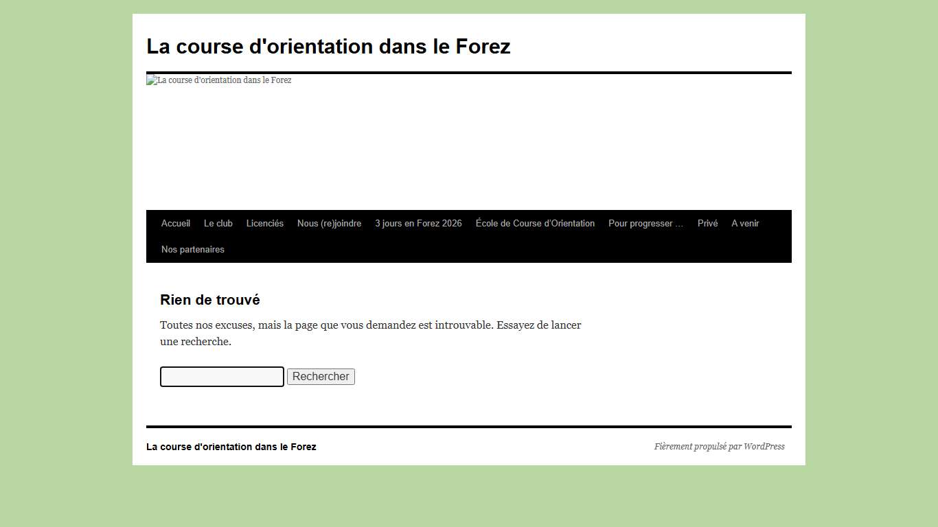 Page non trouvée La course d'orientation dans le Forez